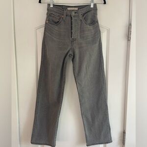 Levi’s Ribcage Straight Ankle Jean Gray - 24
